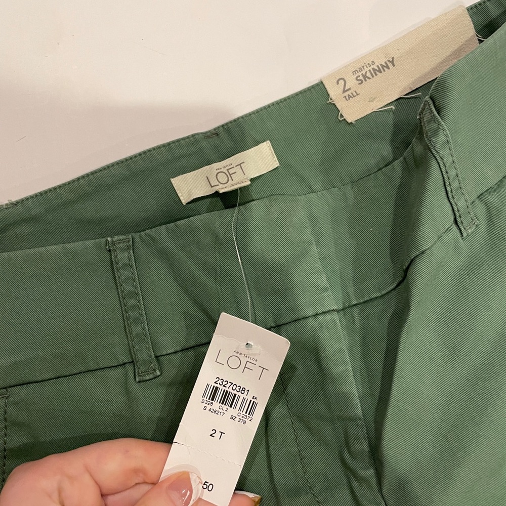 loft green pants (marisa skinny) - Picture 5 of 5